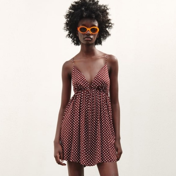 Zara Mirco Dot Mini Dress - Picture 1 of 9
